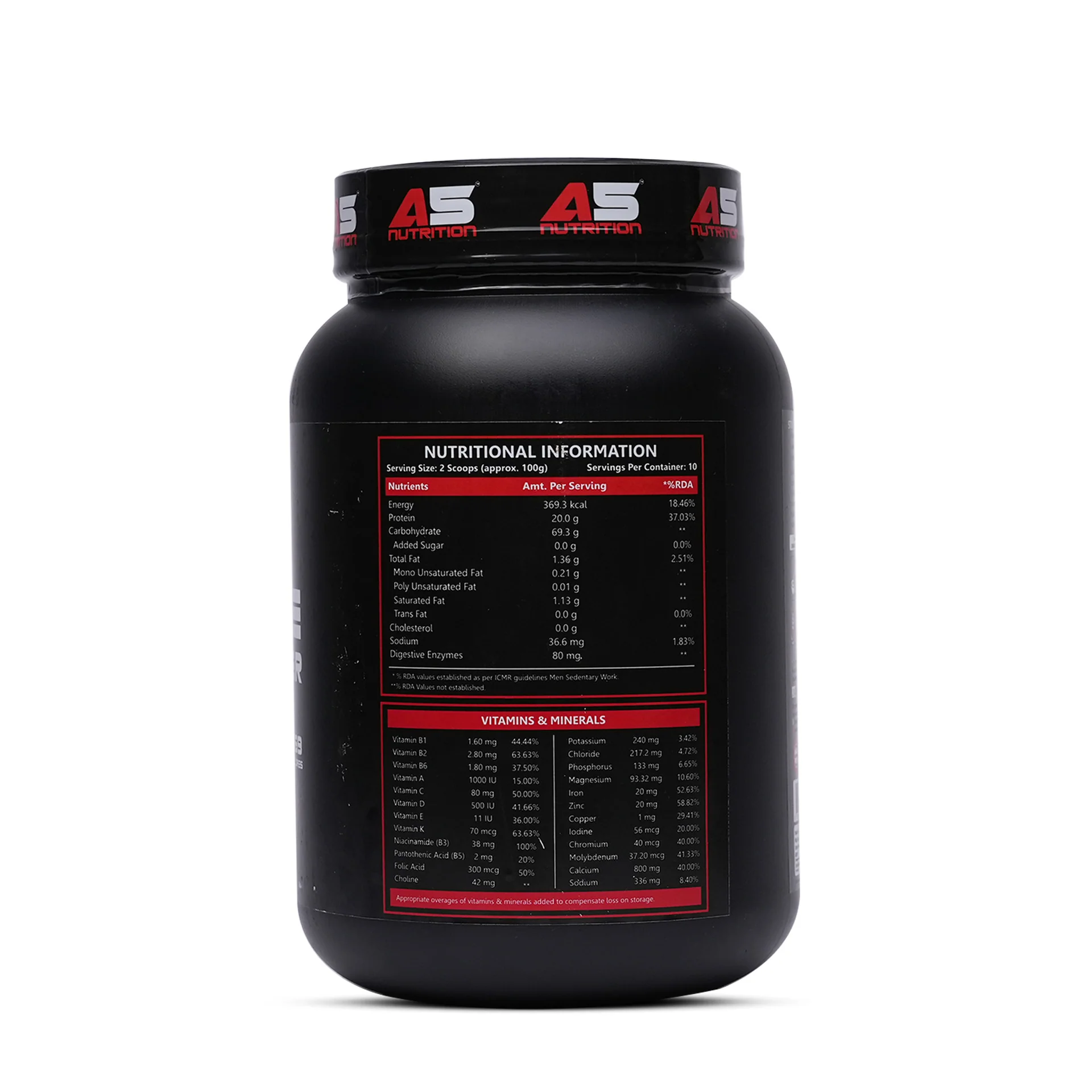 A5 Nutrition Massive Lean Gainer (10 Servings, 1kg) | Chocolate Flavour - Image 3