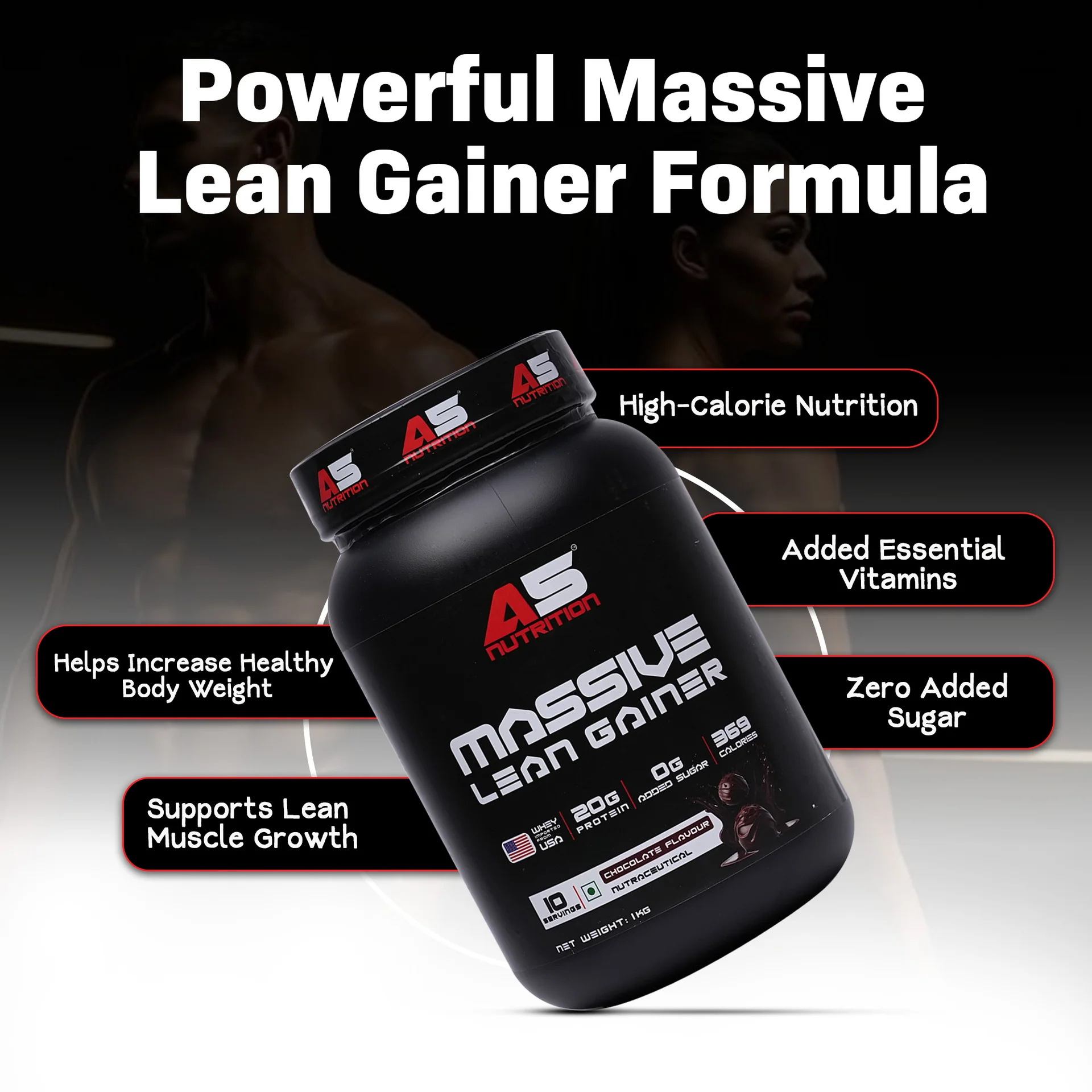 A5 Nutrition Massive Lean Gainer (10 Servings, 1kg) | Chocolate Flavour - Image 5